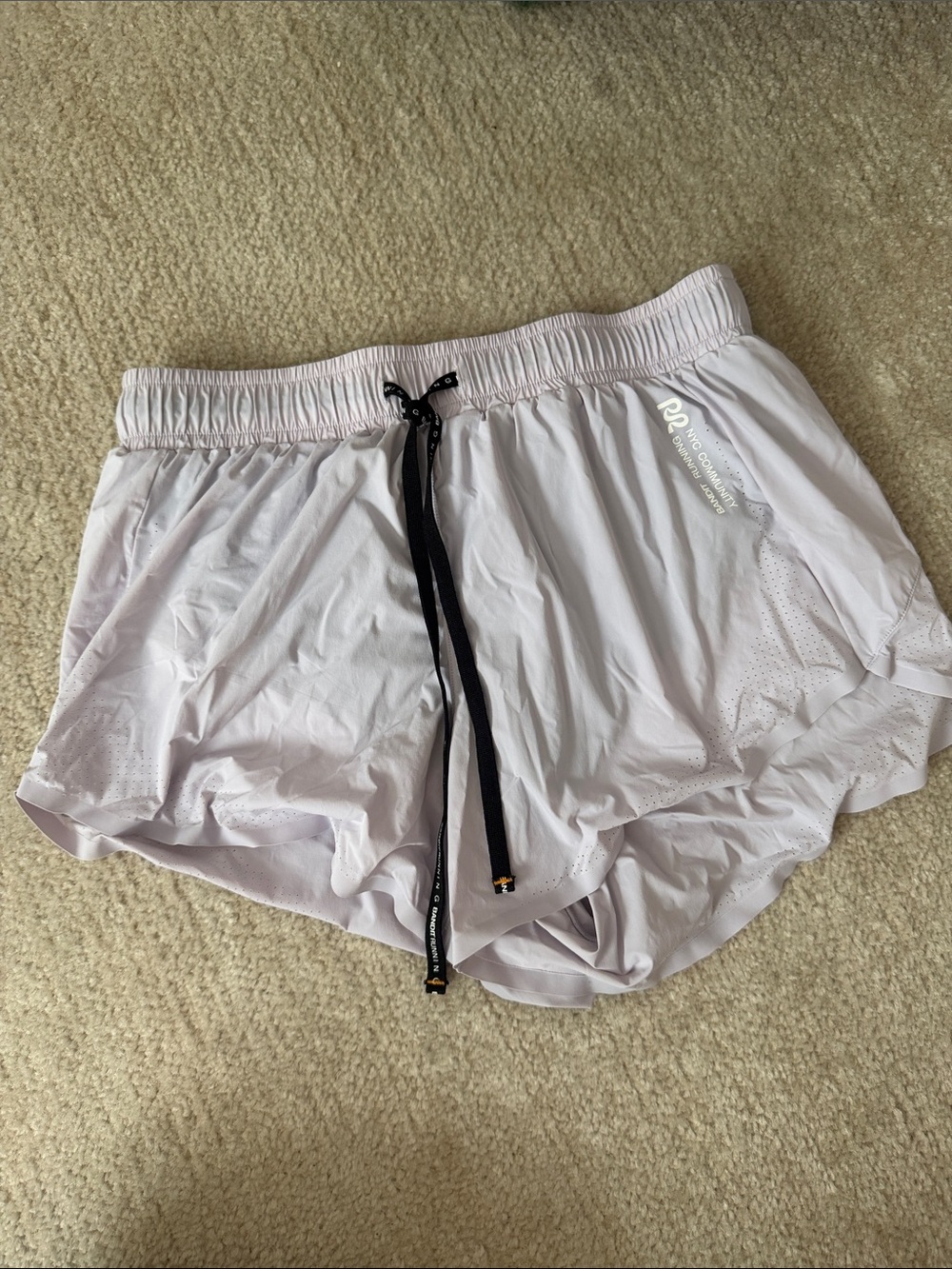 Women’s Light Lavender Athletic Shorts with Drawstring Waist